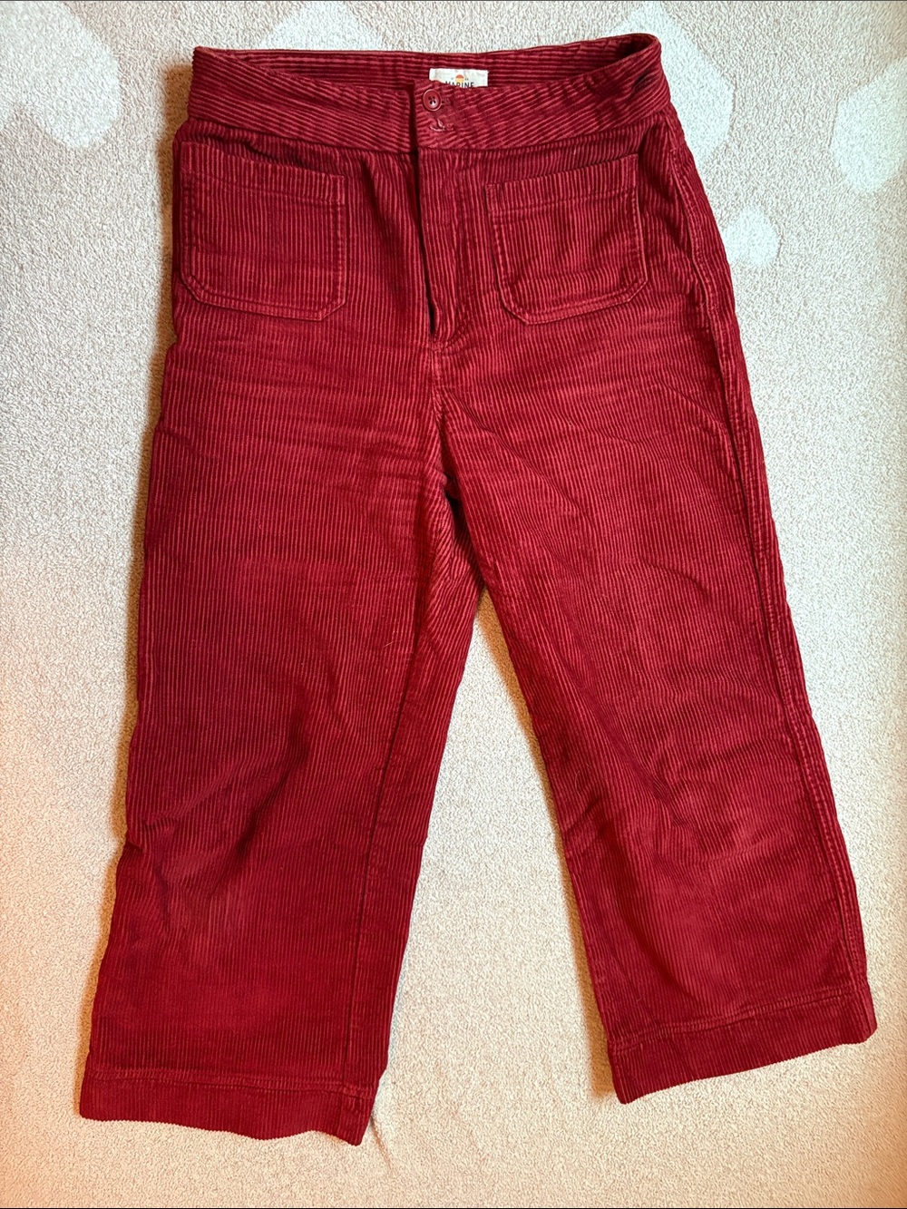Marine Layer Kids Corduroy Pull-On Pants in Burgundy